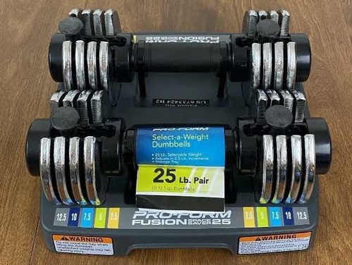 Set 2 Mancuernas Ajustables Proform Space Saver Fitness 25lb