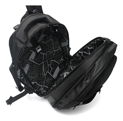 Mochila Equipaje Carry On Expandible Avion Cabina Negro Liso