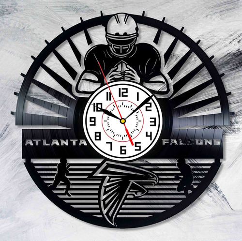 Reloj Corte Laser 3089 Atlanta Falcons Coreback Logo