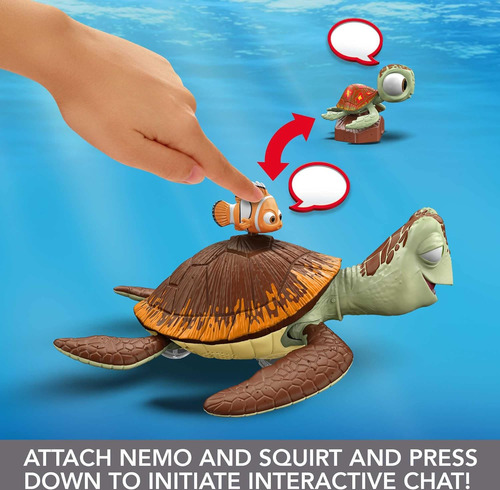 Mattel Disney Pixar Finding Nemo Toys, Crush Turtle Figura,