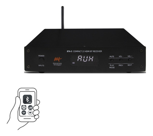 Kit 2.1 Caixa De Embutir Nq6-m100 + Receiver Bta-3 + Sub Aat