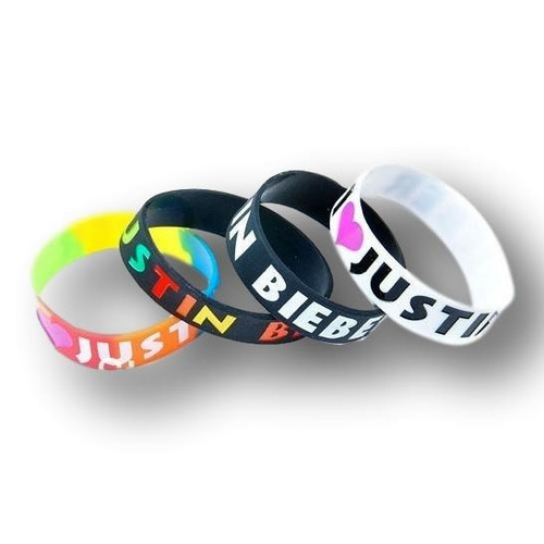 Lote 10 Pulseras Justin Bieber Jb Modelos 2012-2013