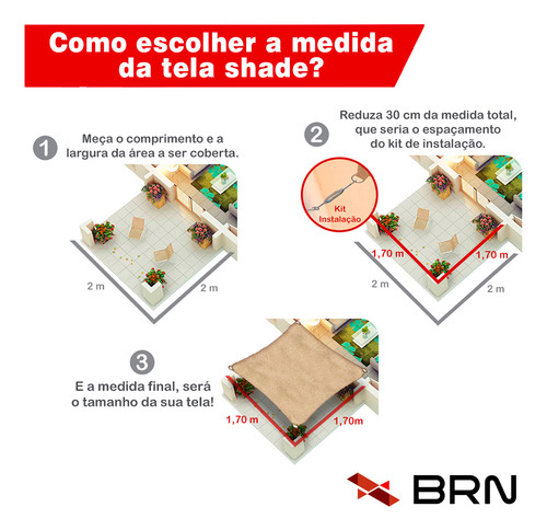 Tela Toldo Chocolate 7x3 Metros Com Argolas Adicionais