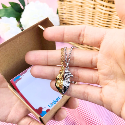 Collares Para Parejas Corazón Anatómico Regalos Novios