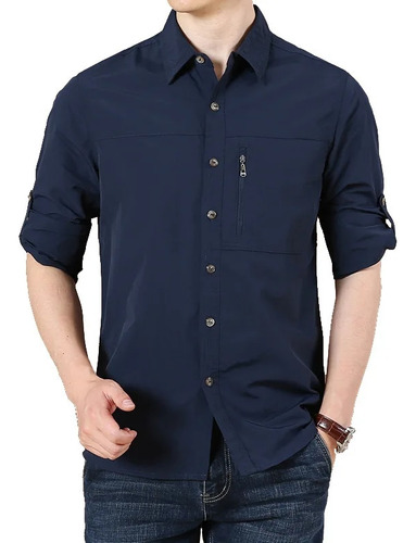 Camisa Larga Y Seca Para Hombre, Manga Larga Y Primavera, Gr