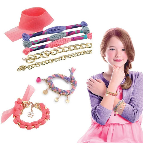 Pulseiras My Style De Seda Com Acessórios Multikids - Br099