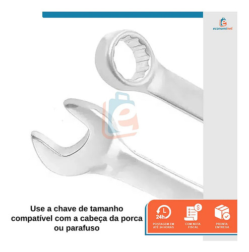 Chave De Boca Combinada Em Aço Cromo Vanádio 24mm Starfer