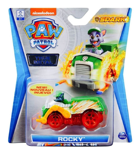 Paw Patrol Patrulla Canina Vehiculo Rocky Spark True Metal