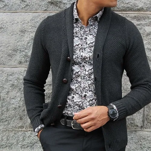 Sueter cardigan para hombre hot sale
