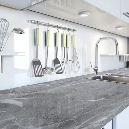 Mármol De Pvc Autoadherible Brillante En Rollo 1.8m2 Patrón De Mármol Autoadherible Papel Tapiz Cocina Baño Pared