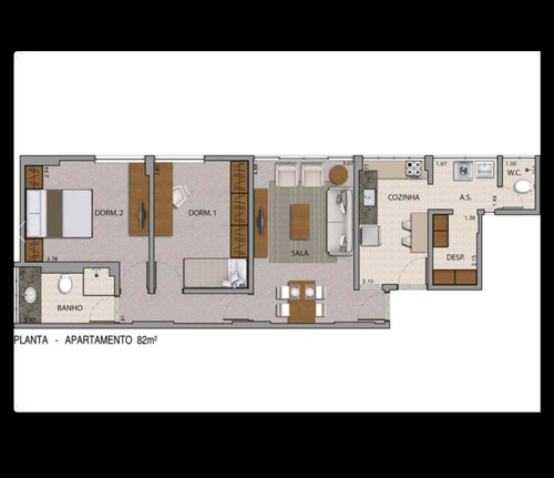 Imagem 13 de 20 de Apto Ipiranga | 2 Quartos | 82 M² | Cond: R$610.00 | 1 Vaga - Bz71u2