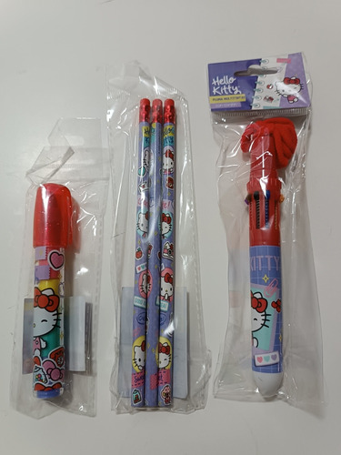 Set Papelería Hello Kitty 3 Piezas (Usado)