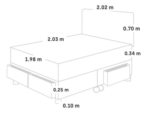 Dormitorio Paraíso Con Cajones Royal Cloud Blocks | King