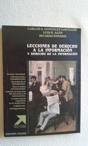 Lecciones De Derecho A La Informacion-editorial Colihue-