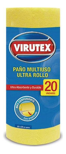 Virutex Paño Multiuso Rollo Prepicado 20 Unid
