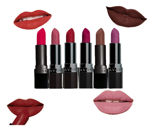 Labial Ultra Mate Y Mate Efecto Seda Avon Con Fps 15 Color Hot Plum