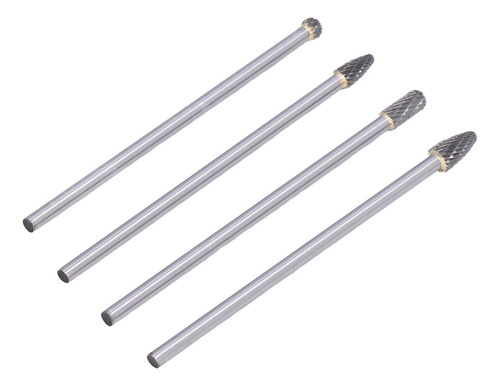 Fresa De Tungsteno, 4 Piezas, Fresa De Carburo
