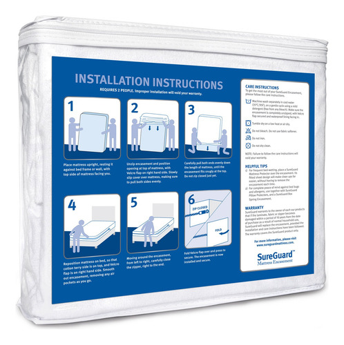 Twin Xl Sureguard Waterproof Mattress Encasement,deeppocket