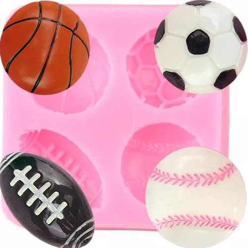 Molde Silicona Pelotas Futbol Rugby Baseball Basket Liniers