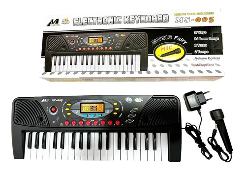 Brinquedo Musical Teclado Infantil Piano 37 Teclas Microfone