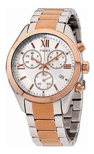 Timex City Movimiento De Cuarzo Plata Dial Damas Ver O609j