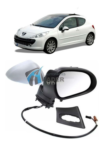 Espejo Electrico Peugeot 207 Rc Cc Gti Rebatible Izquierdo