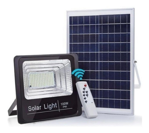 Reflector Led Energia Solar 100w Con Control Remoto