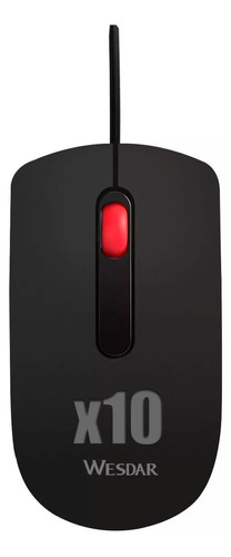Combo X10 Mouse Optico Wesdar X18 Usb 1200 Dpi Oficina Goma