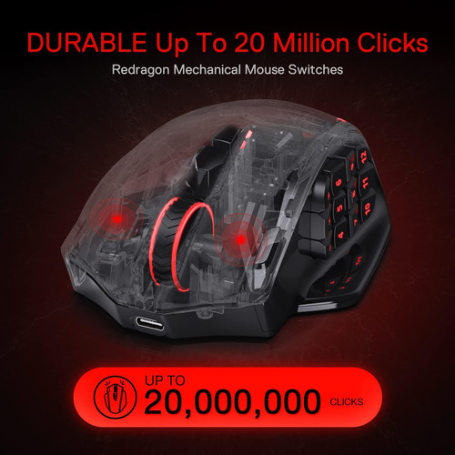 Redragon M913 Impact Elite - Mouse Inalámbrico Para Jueg