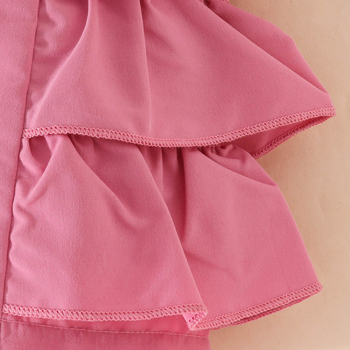 Pantalones Cortos Sin Mangas De Color Liso A La Moda Para Ni