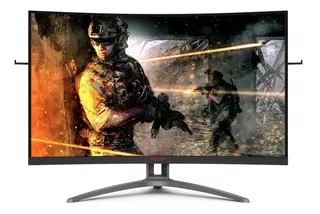 Monitor Gamer Agon Ag323fcxe 31.5 Curvo 165hz Preto Aoc Cor Preto / Efeitos Luminosos RGB 110V/220V