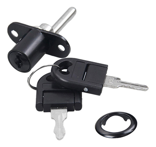 Cerradura De Émbolo De Gabinete, Cerradura De 16 Mm Negro