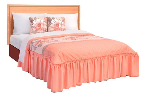 Colcha Flora King Size C/cojines + Cortinas Elefantito