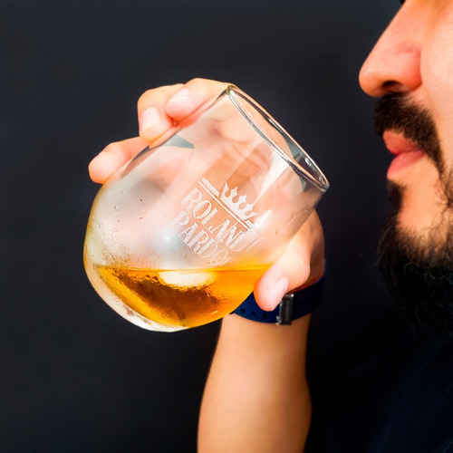 Vaso De Whisky Personalizado Grabado En El Vidrio