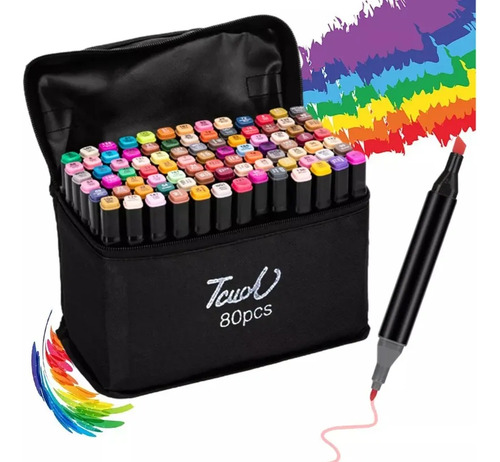 80 Colors Double Punta Pincel Plumon