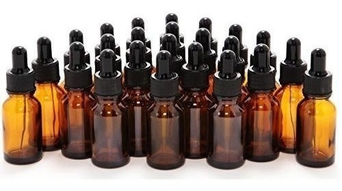 24 Botellas De Vidrio Ambar De 15 Ml 1/2 Oz Con Cuentagotas 