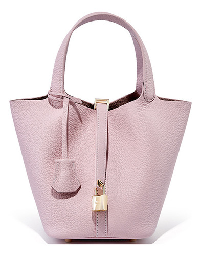 2024 Bolso De Mujer Portátil Cuero Genuino Bolso Tipo Cubo