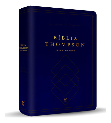 Bíblia De Estudo Thompson - Letra Grande | Capa Luxo Azul - Aec Almeida Edição Contemporânea - Editora Vida