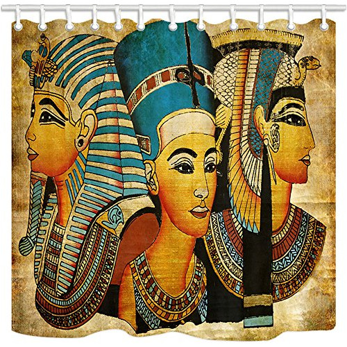 Cortina De Ducha Impresión Digital 3d De Reina Egipcia...