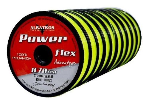 Tanza Nylon Pesca Power Flex Albatros 0,30mm X 1000 Mts.