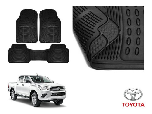 Tapetes Uso Rudo Toyota Hilux 2013 A 2020 Rubber Black Orig