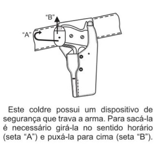 Imagem 4 de 4 de Coldre Em Nylon C/ Trava Anti Arrebatamento - 24/7