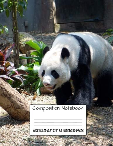 Composition Notebook Wide Ruled Panda Bear Cute Composition 