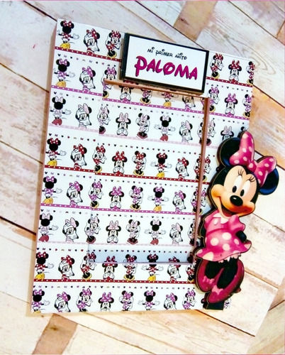 8 Portaretratos Minnie Mouse Con Vidrio Foto6x9cm