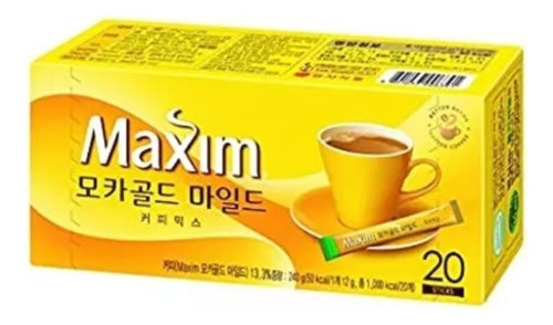 Café Coreano Maxim Mocha Gold Mild 1 Caja 20 Sobres 12g