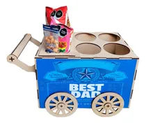 Comprar Carrito Botanero Caja Mdf Día Del Padre Llantas Giran Color Bud Light