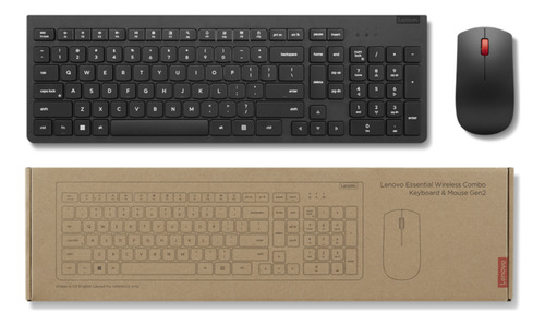 Lenovo Kit Teclado + Mouse Essential Usb Inalámbrico Gen 2
