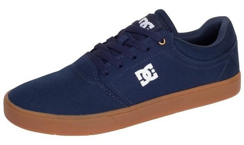 tenis dc azul com marrom