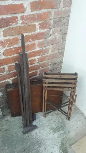 comprar Antiguo  Kit Pintor En Roble, Atril, Valija, Banco, Sano.