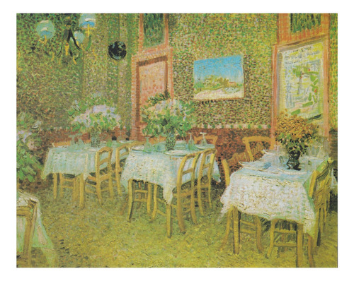 Van Gogh - Interior De Un Restaurante - Lámina 45 X 30 Cm.